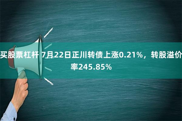 买股票杠杆 7月22日正川转债上涨0.21%，转股溢价率245.85%