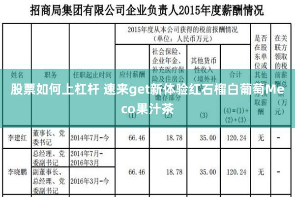 股票如何上杠杆 速来get新体验红石榴白葡萄Meco果汁茶