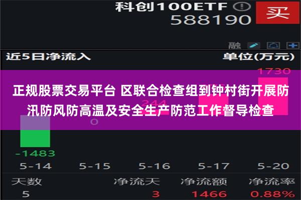 正规股票交易平台 区联合检查组到钟村街开展防汛防风防高温及安全生产防范工作督导检查